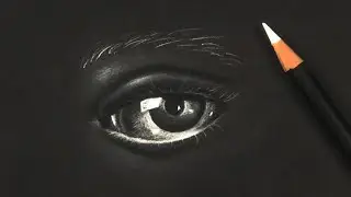 How to draw an EYE on Black Paper