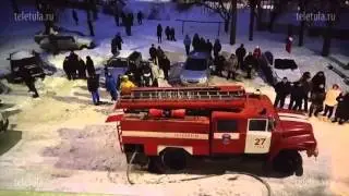 В Туле предполагаемый виновник пожара выпрыгнул с третьего этажа