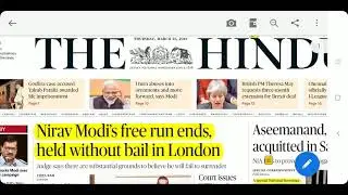 The Hindu Newspaper II 21st March 2k19