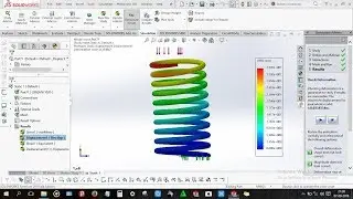 How to do analysis for suspension spring in solidworks