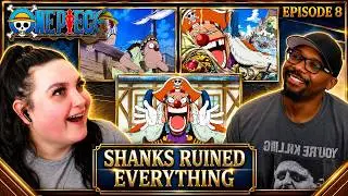 SHANKS REALLY RUINED BUGGY'S LIFE ON PURPOSE! FIRST TIME Watching One Piece Episode 8