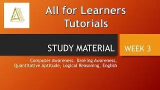 Study Material for IBPS PO, SSC, SBI PO | Week 3