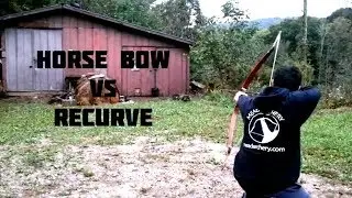 Bamboo Horse Bow vs. Bamboo Recurve Mead Archery Sinew Composite Bow