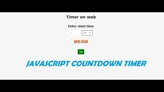 HTML CSS JS countdown timer with alarm