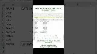 Microsoft Excel Tutorial: How To Use DATEDIF Function in Excel