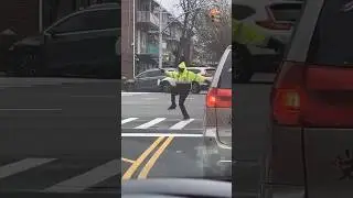 Traffic Control Worker Causes Accident