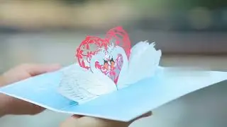 SmilyPops 3D Pop Up A Pair Of Swans Greeting Card