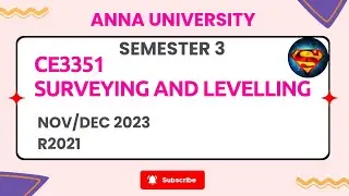 CE3351 Surveying and Levelling Nov/Dec 2023