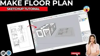 How to make floor plan in Sketchup | Sketchup tutorial floor plan