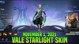 November 1, 2021 Starlight Skin Vale Skills Review | MLBB