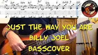 Billy Joel - Just the way you are. Bass Cover Tabs Score (standard notation) Chords Transcription