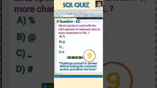 SQL Quiz 62 || #sql #mysql #coding #quiz #interview #mcq #shorts #viralvideo #reels @SekharAcademy1