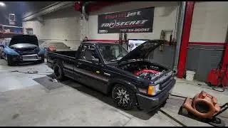 At Top Secret Dyno Day on the Mazda B2200 13B turbo Fueltech