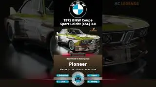 BMW Coupe Sport Leicht (CSL) 3.0 1975 - Assetto Corsa Mods FREE - Mod Download 