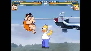 Mugen: Fred Flintstone VS. Homer Simpson