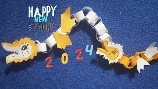 🐉Дракон🎄Год Дракона/origami streets/гирлянда из бумаги/Символ 2024/Как сделать своими руками