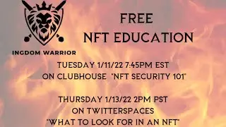 FREE NFT EDUCATION with Kingdom Warriors NFT