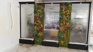 Restorant ve Cafe Dekoru Dikey Bahçe ile Su Perdesi - 0537 835 5515