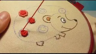 Вышивка: роза "рококо"