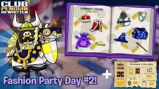 Fashion Party Walkthrough Day #2 + NEW Rockhopper's Rare Items! (Club Penguin Rewritten)