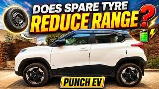 Tata Punch EV: Does the Spare Tyre Affect Range? #punchev #ownershipreview #tatamotors #tatapunchev
