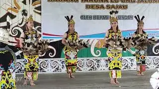 Tarian sambutan peresmian gedung olahraga di Bulungan, Kalimantan Utara