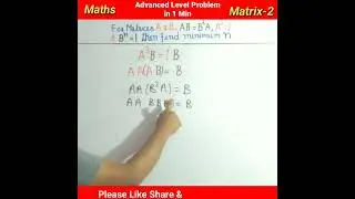 Matrix l Advance level maths problem I IIT-JEE Advanced 