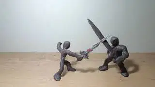 Clayman sword fight (claymation)