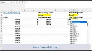 large and Small function in Excel