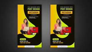 Online Marketing Instagram Stories Template - Photoshop Tutorial