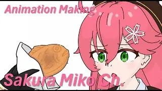 さくらみこ & たいやき　【 ホロライブ／手描きアニメ】
