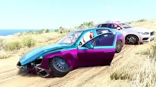 Mercedes Maybach escorted by tho police SUVs in offroad trip