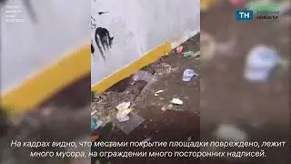 Житель Ефремова показал состояние площадки, на которой воротами смертельно травмировало ребенка
