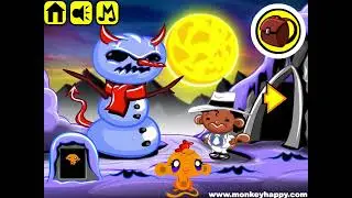Monkey GO HappyStage778-Monkey (Michael Jackson) the Moonwalker Fireworks Mayhem Scary Snowman Theme