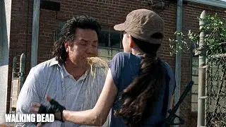 Eugene Pukes On Rosita - The Walking Dead