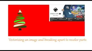 Inkscape Tutorial. Inkscape 1.0 Tutorial. How to vectorize an image and then break apart to recolor.