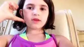 Mia singing a lovely night