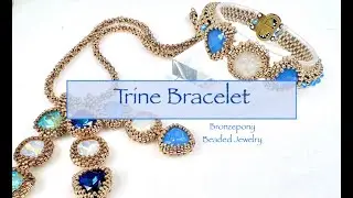Double Row Cubic Right Angle Weave Trine Bracelet