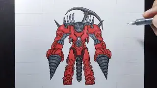How to draw upgraded titan drillman in skibidi toilet multiverse 020