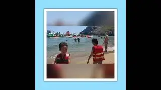 Вера и Саша освоили новый вид аквапарка🥰 На пляже Тсамбика, на острове Родос 😍