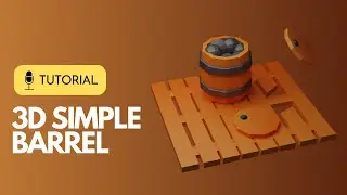 Blender 3D Simple Barrel Tutorial - Blender 3.4.1