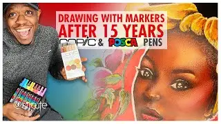 Drawing With Markers Again After 15 Years (POSCA Pens & Copic Markers)