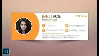 How To Make Email Signature Design - Photoshop CC Tutorial