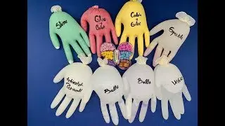 Making Slime With Gloves | Mistery Slime Gloves Challenge