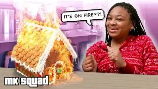 Building A GINGERBREAD HOUSE (VLOGMAS: DAY 2) EPIC FAIL!!!