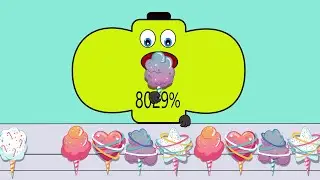 Battery overcharged Eating by Rainbow 🌈  cotton candy icecream | Asme mukbang animation