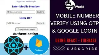 How to?verify your | mobile number with otp |Google login | using | firebase