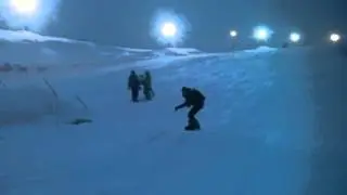 В первый раз на сноуборде ;D