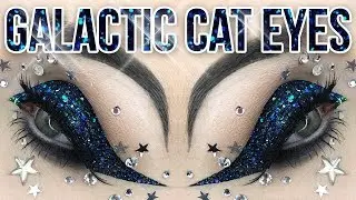 NEW YEAR'S MAKEUP: Galactic Cat Eyes | ADVENT CALENDAR 7/24