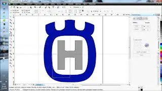 How to make in Corel Draw a Husqvarna logo (Czech Comment)